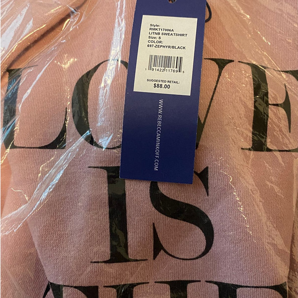 NWT Rebecca Minkoff LITNB Sweatshirt in Pink/Black - Picture 4 of 6